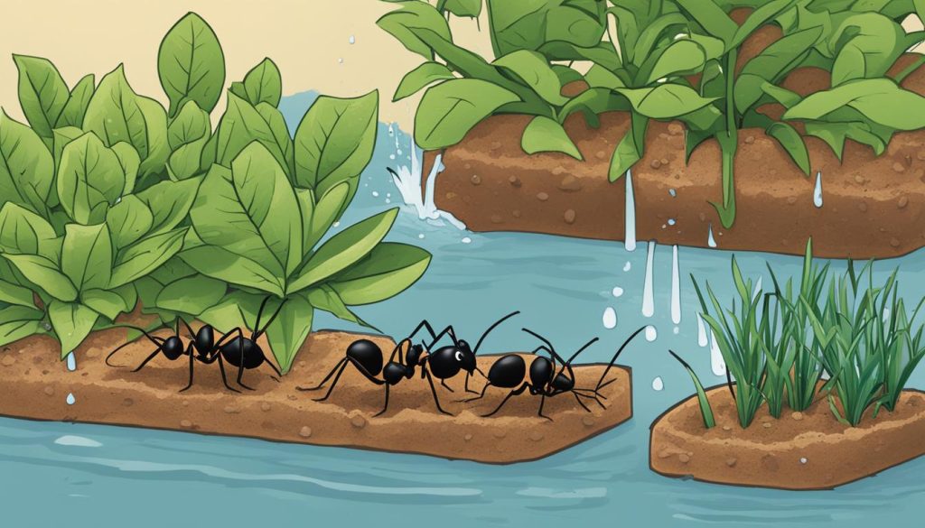 Effective watering practices for ant control