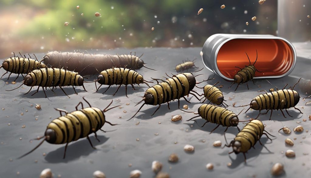 Eliminating maggots with ant killer